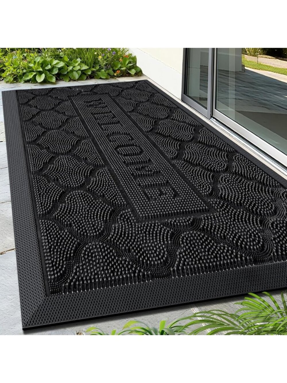 Heavy Duty Waterproof Outdoor Door Mat - Non-Slip Welcome Doormat, 17x30